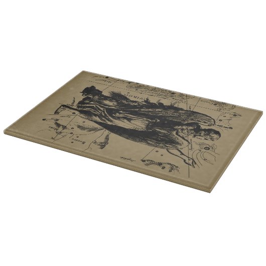 Planche À Découper Virgo Constellation Hevelius Etching Style (Coin)