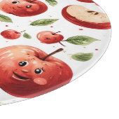 Planche À Découper Visages de pomme mignons  (Coin)