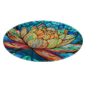 Planche À Découper Vitrail rose lotus (Coin)