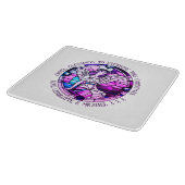 Planche À Découper Vitrail violet Ange de Noël Bénédictions (Coin)