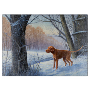 Planche À Découper Vizla Laissez tomber la neige de Noël