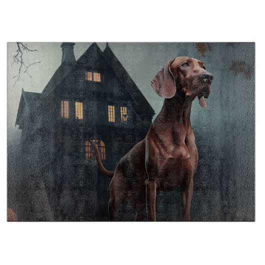 Planche À Découper Vizsla Halloween Effrayant (Devant)
