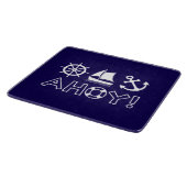 Planche À Découper Voilier Ancre Ahoy! BLANCHE (Coin)