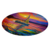 Planche À Découper Voilier coloré AI ART (Coin)