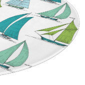 Planche À Découper Voiliers sur le motif de l'eau (Coin)