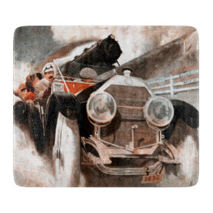 Planche À Découper Voiture contre train par William Harnden Foster