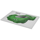 Planche À Découper Voiture de sport verte avec illustration airfos (Coin)