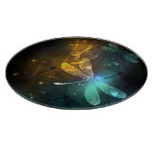 Planche À Découper Vol de libellule verte lumineuse (Coin)