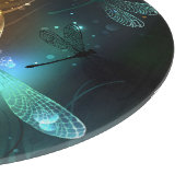 Planche À Découper Vol de libellule verte lumineuse (Coin)