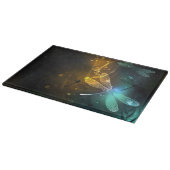 Planche À Découper Vol de libellule verte lumineuse (Coin)