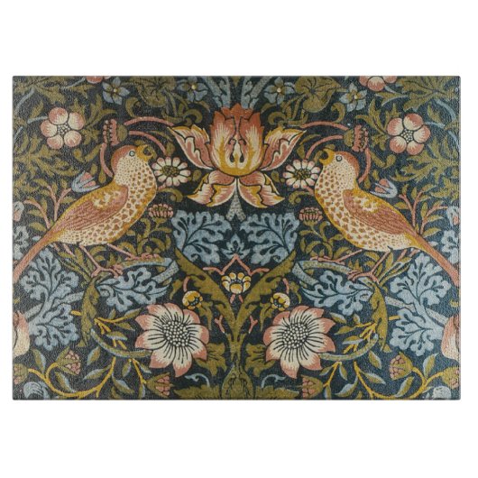 Planche À Découper Voleurs de fraises motif antique William Morris (Devant)