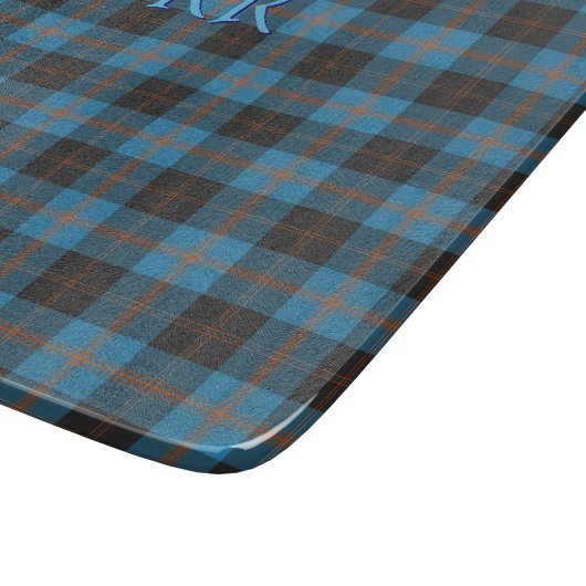 Planche À Découper Vos initiales sur Angus District tartan antique (Coin)