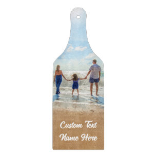 Planche À Découper Votre carte de découpe de texte personnalisée Phot