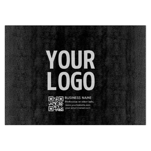 Planche À Découper Votre logo avec code QR et texte modifiables (Devant)