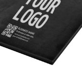 Planche À Découper Votre logo avec code QR et texte modifiables (Coin)