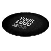 Planche À Découper Votre logo avec code QR et texte modifiables (Coin)