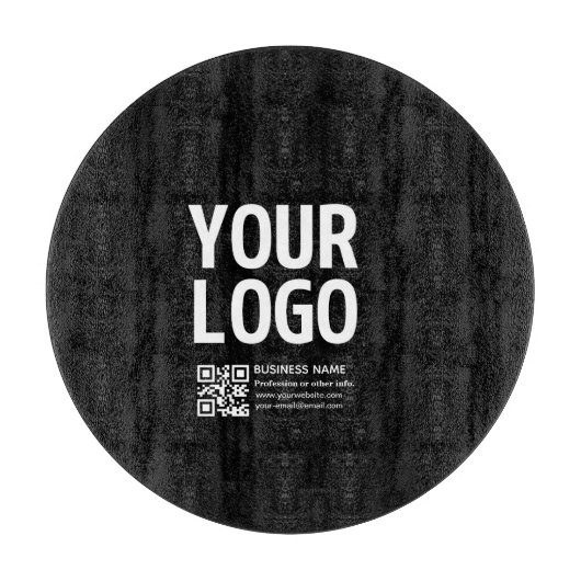Planche À Découper Votre logo avec code QR et texte modifiables (Devant)
