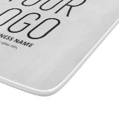 Planche À Découper Votre logo avec QR code et texte modifiables (Coin)