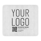 Planche À Découper Votre logo avec QR code et texte modifiables (Devant)