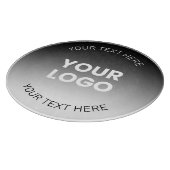 Planche À Découper Votre logo | Dégradé noir & blanc moderne modifiab (Coin)