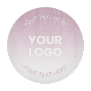 Planche À Découper Votre logo   Ombré moderne rose poussiéreux et bla