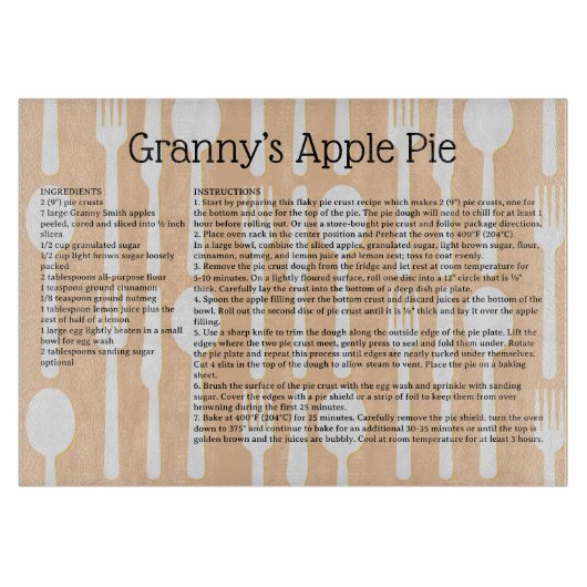 Planche À Découper Votre Recette Famille Ustensile amusant Verre pers (Devant)