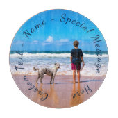 Planche À Découper Votre tableau de découpe photo avec texte personna (Devant)