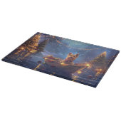 Planche À Découper Voyage de fête de Noël du Terrier Australien (Coin)