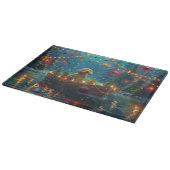 Planche À Découper Voyage de fête de Noël Goldendoodle (Coin)