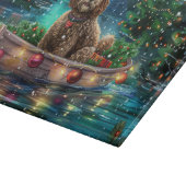 Planche À Découper Voyage de Noël festif du Cockapoo (Coin)