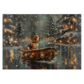 Planche À Découper Voyage festif de Noël beagle (Devant)