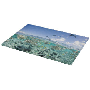 Planche À Découper voyage safari dans un lagon mettant en vedette des