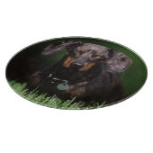 Planche À Découper Vue de Dachshund couleur panaché (Coin)