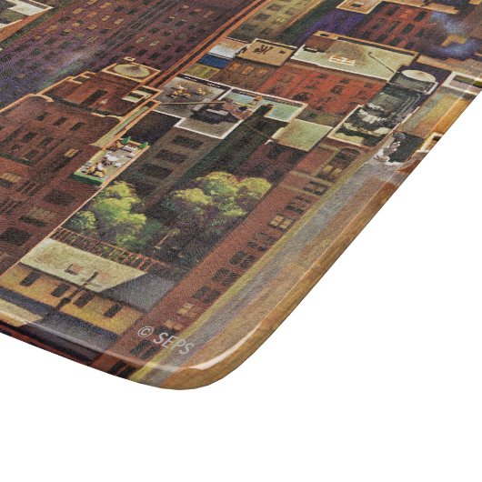 Planche À Découper Vue de New York par John Falter (Coin)