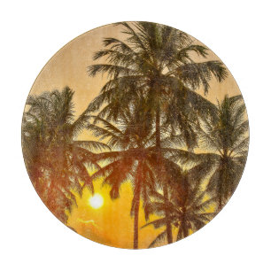 Planche À Découper Vue du coucher du soleil sur la plage Sri Lanka