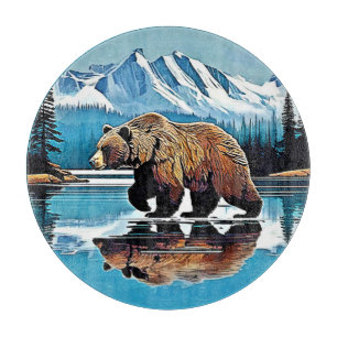 Planche À Découper Vue du lac Grizzly