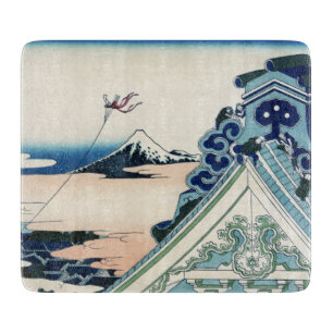 Planche À Découper Vue du temple Honganji sur le mont Fuji - Gravure