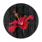 Planche À Découper Vue latérale de l'Hibiscus rouge (Devant)