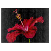 Planche À Découper Vue latérale de l'Hibiscus rouge (Devant)