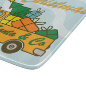 Planche À Découper Vue latérale du camion père Noël Joyeux Noël (Coin)