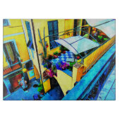 Planche À Découper Vue matinale depuis un balcon des Cinque Terre (Devant)