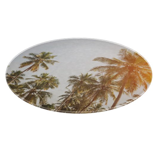 Planche À Découper Vue Pittoresque sur la plage de Palm (Coin)