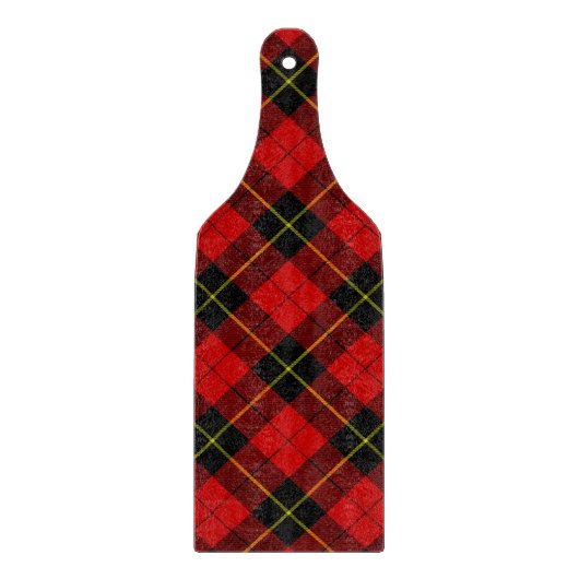 Planche À Découper Wallace tartan rouge noir plaid (Devant)
