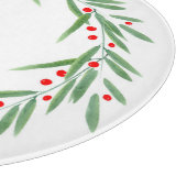 Planche À Découper Watercolor Feuilles et Berries Wreath (Coin)