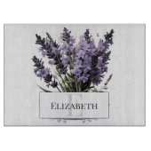 Planche À Découper Watercolor Lavender Bouquet Personalized (Devant)
