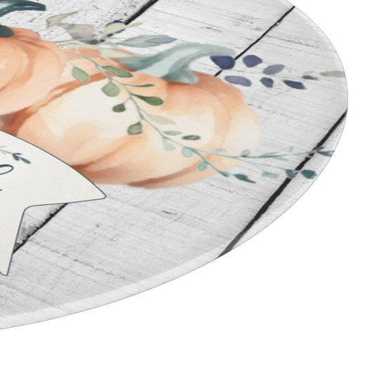 Planche À Découper Watercolor Rustic Pumpkins (Coin)