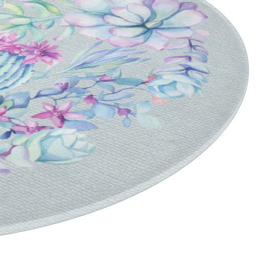 Planche À Découper Watercolor succulents (Coin)