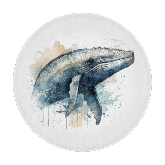 Planche À Découper Watercolor Whale Wonder (Devant)