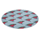 Planche À Découper Watermelon shark : design motif vague. (Coin)