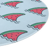 Planche À Découper Watermelon shark : design motif vague. (Coin)